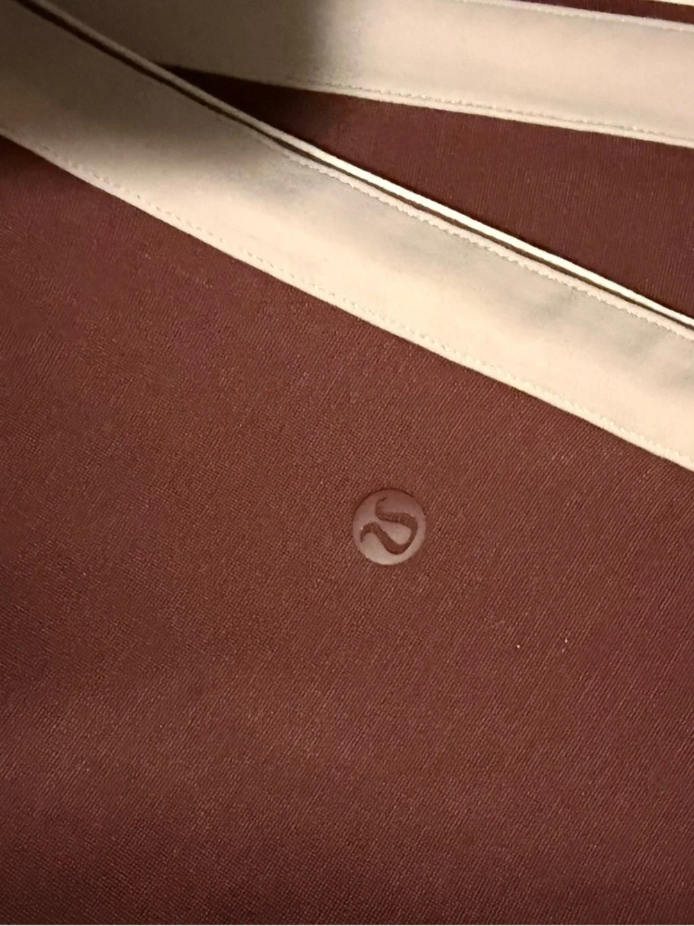 Lululemon Maroon Track Pants with Light Pink Side Stripes - Picture 2 of 3